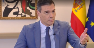 El presidente del Gobierno, Pedro Sánchez, durante su entrevista en La Sexta este 14 de marzo de 2022.