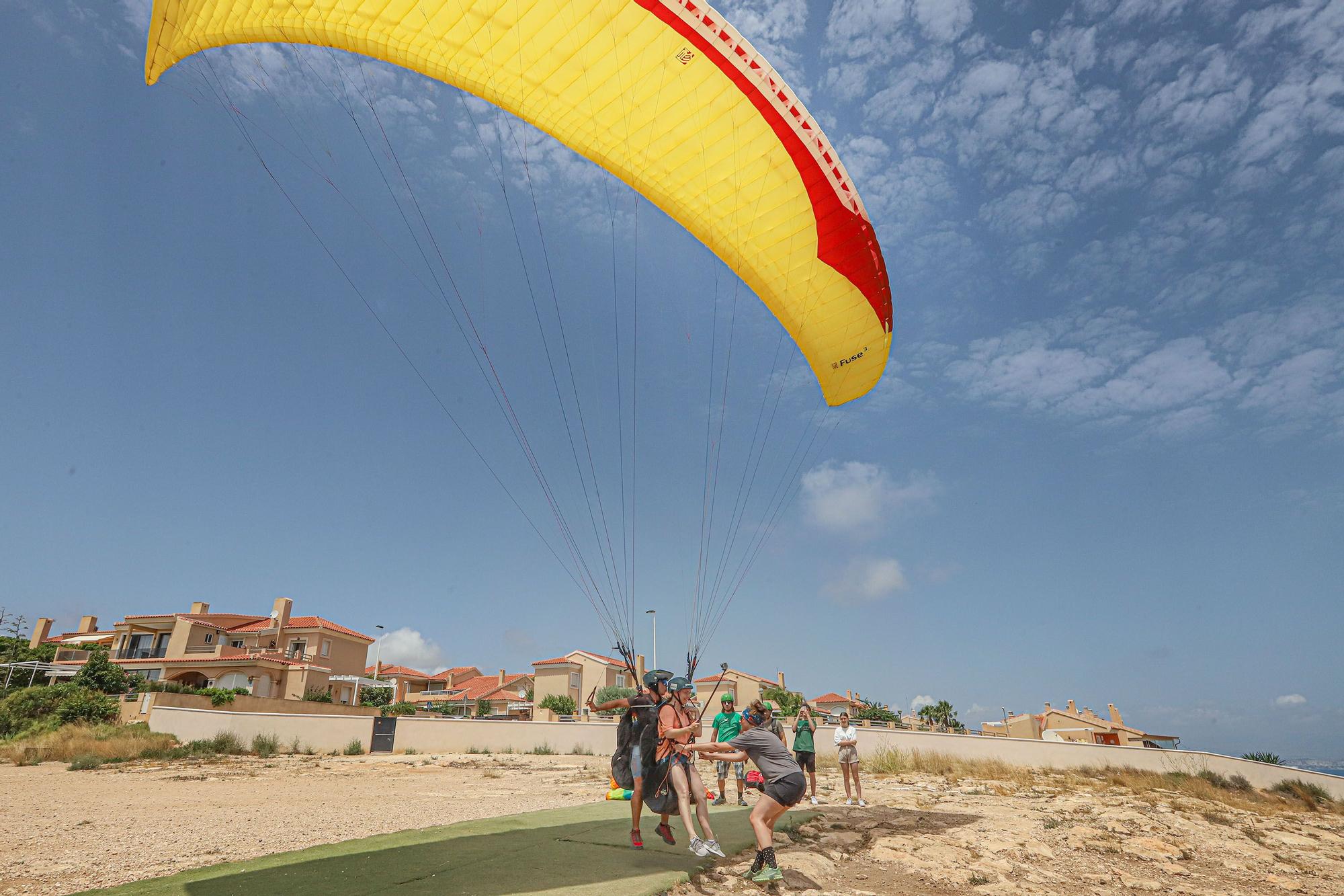 Lanzamiento en parapente en Santa Pola