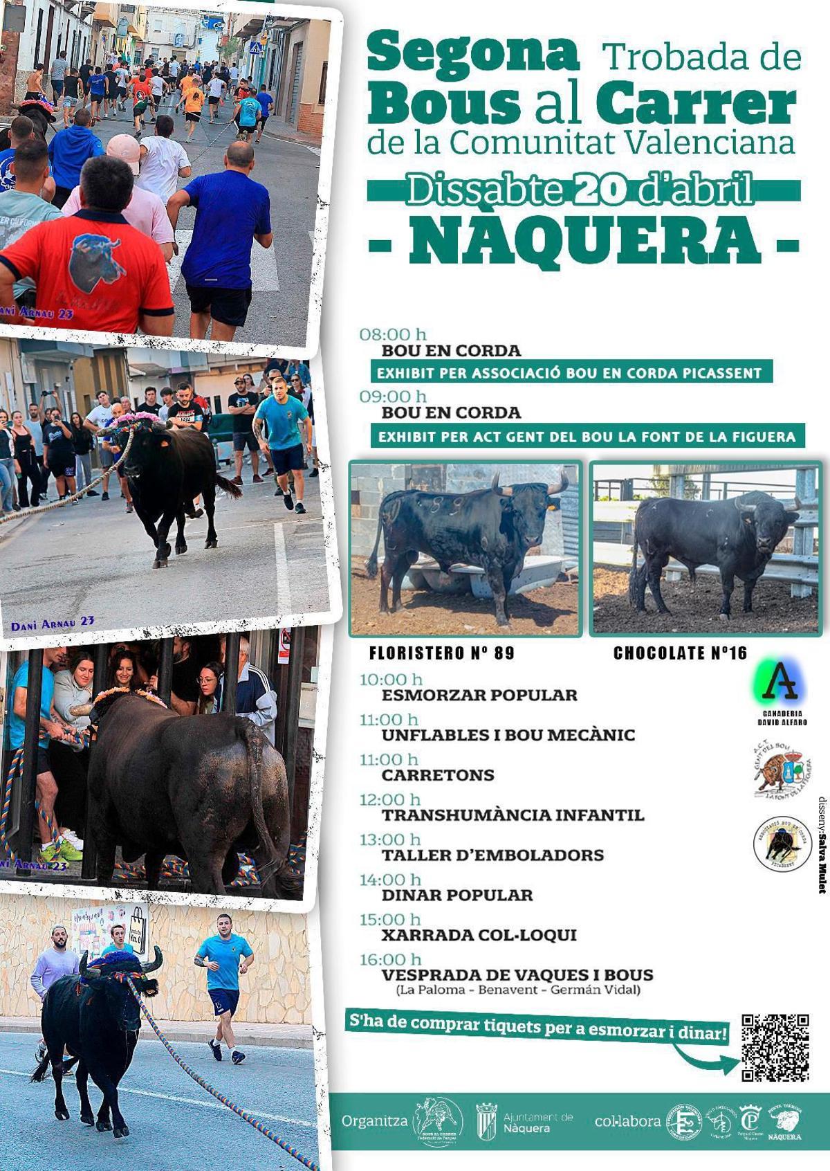 Cartel anunciador de la Segona Trobada de Bous al Carrer