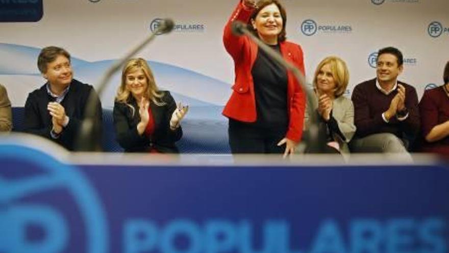 Isabel Bonig, durante la última Junta Directiva Regional del Partido Popular.