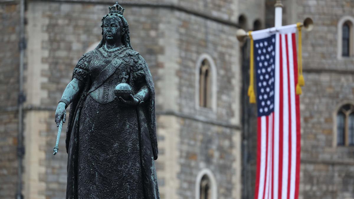 Donald Trump y Melania Trump, en su segunda visita de estado al Reino Unido.