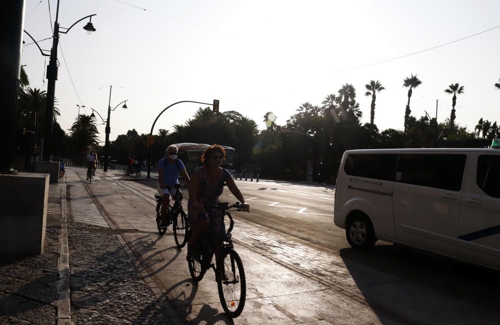 Las imágenes del Día sin Coches 2020 en Málaga