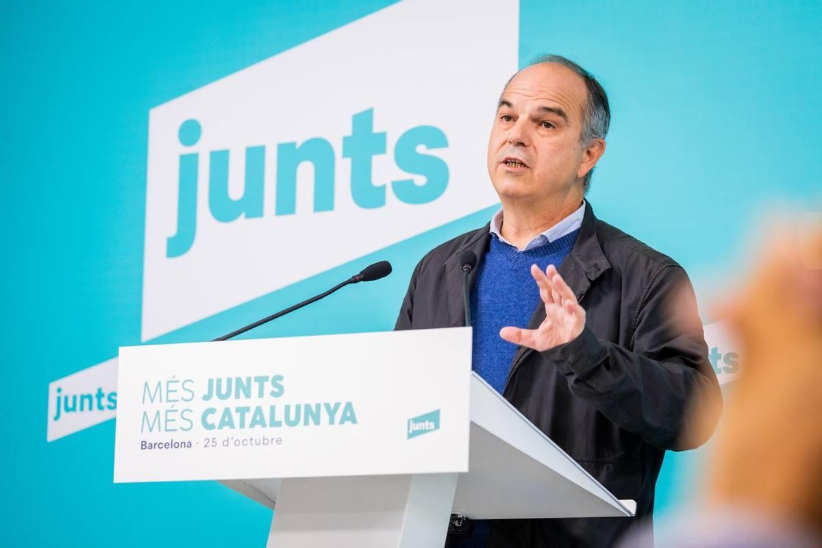 El secretario de Junts, Jordi Turull, durante la convención municipalista del partido El secretario de Junts, Jordi Turull, durante la convención municipalista del partido