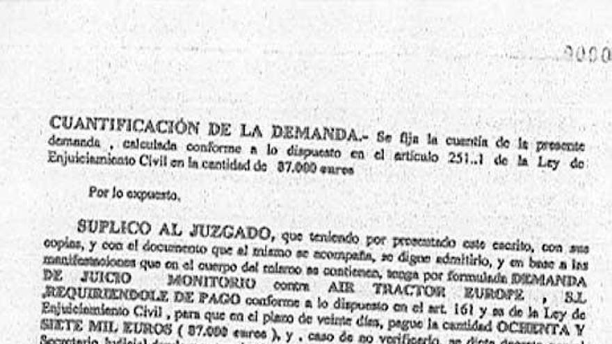 El testaferro de Blasco reclamó la mordida a Avialsa por vía judicial