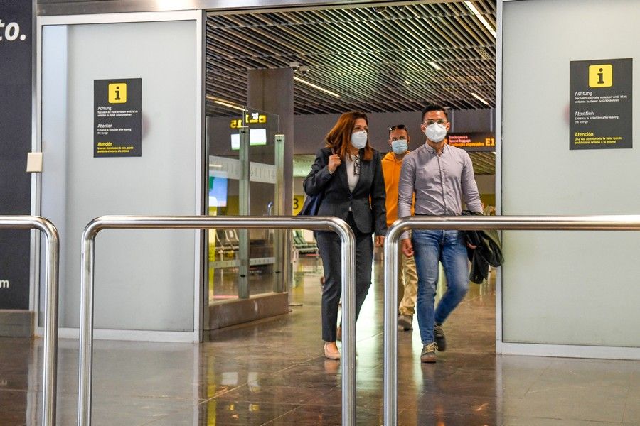 Pasajeros en el aeropuerto de Gran Canaria