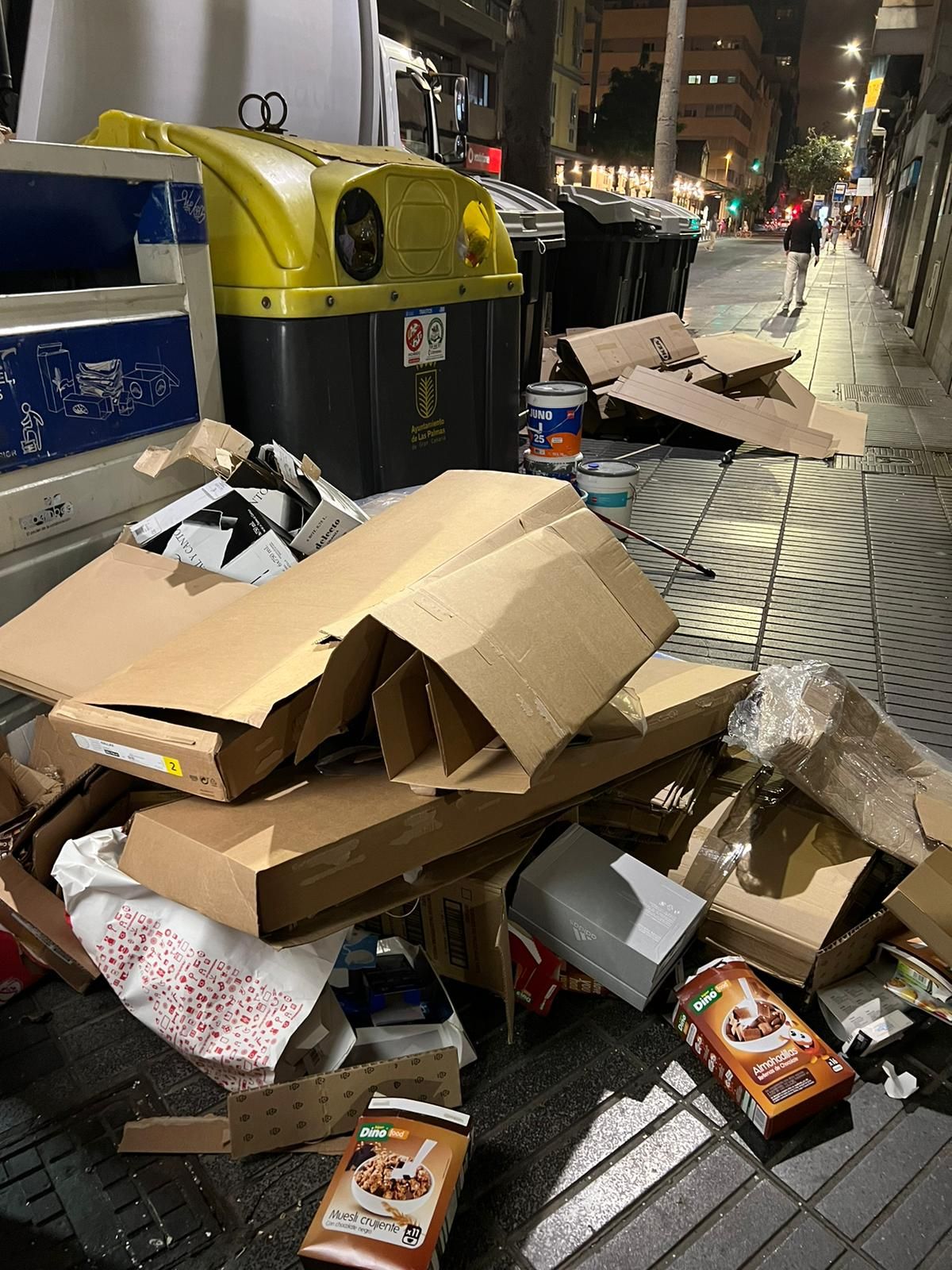 Suciedad en las calles de Las Palmas de Gran Canaria