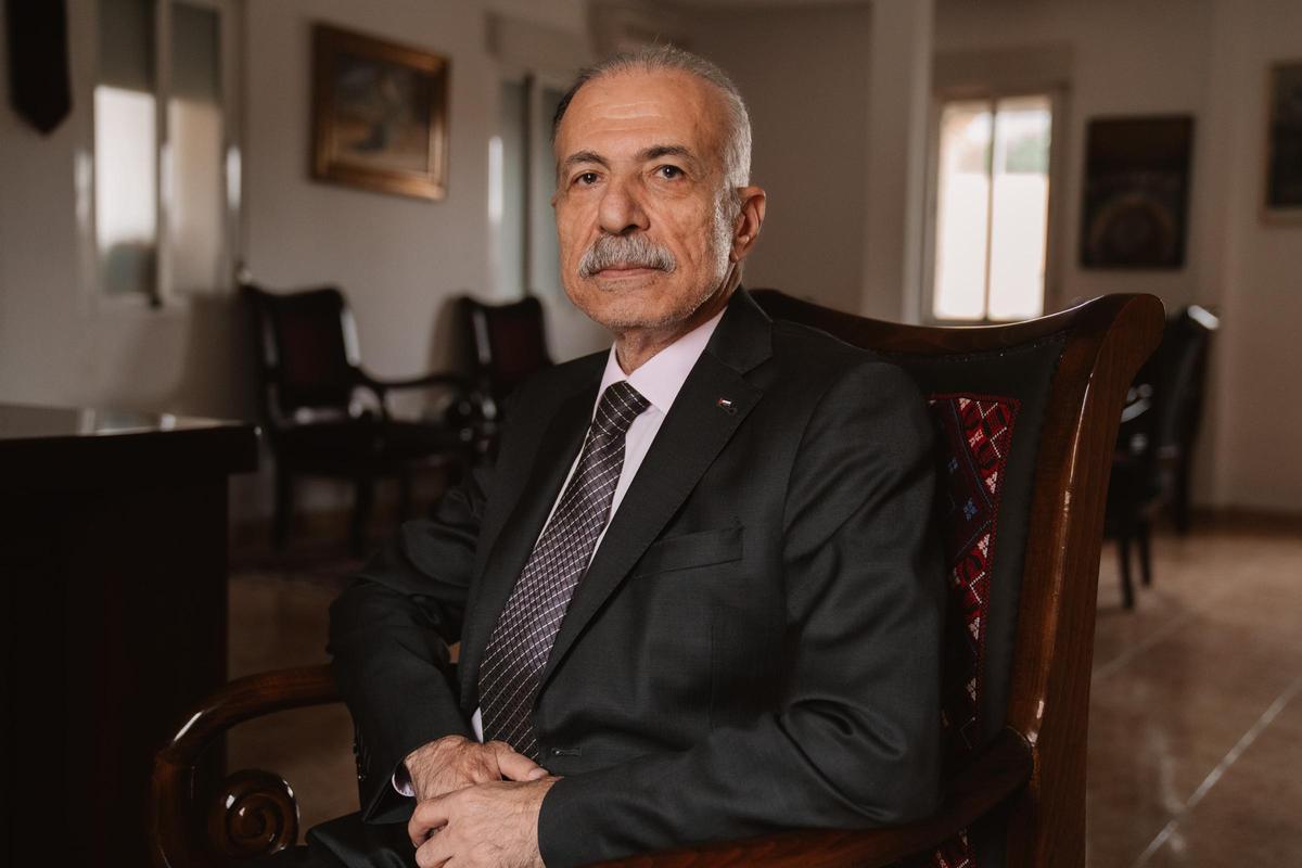 17.10.2023. MADRID. Husni Abdel Wahed, el embajador de Palestina en España. Foto: Alba Vigaray