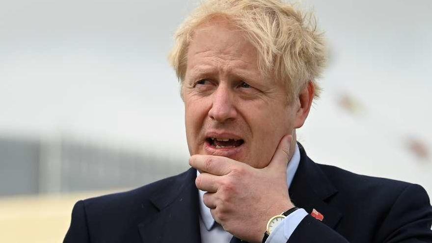 El primer ministro británico, Boris Johnson, ayer en Londres.  // Reuters