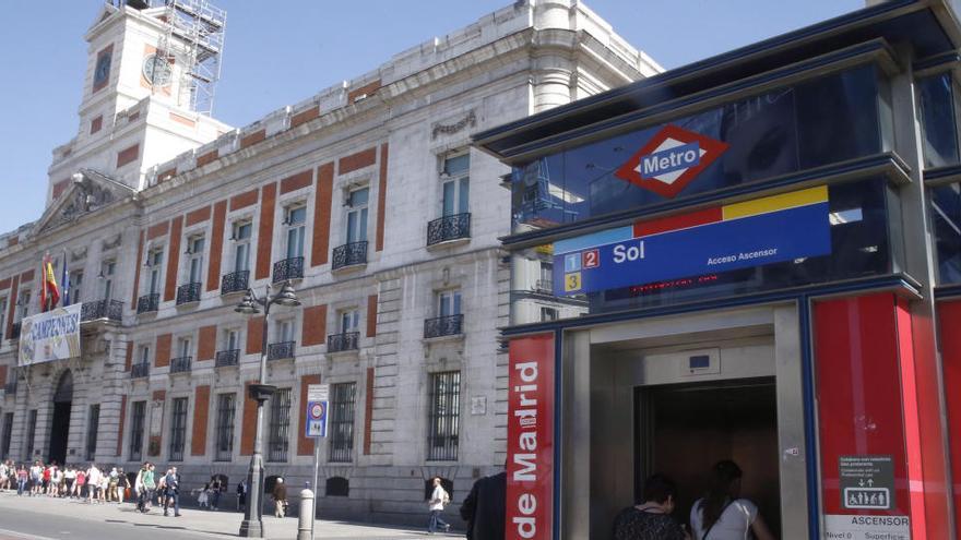 La estación de metro de Sol en Madrid .