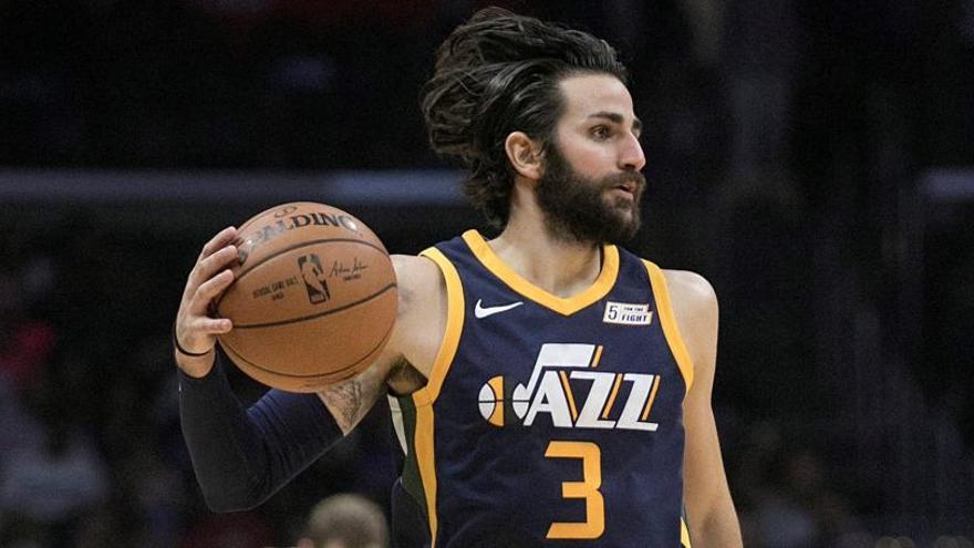 Ricky Rubio, durante el partido contra los Clippers