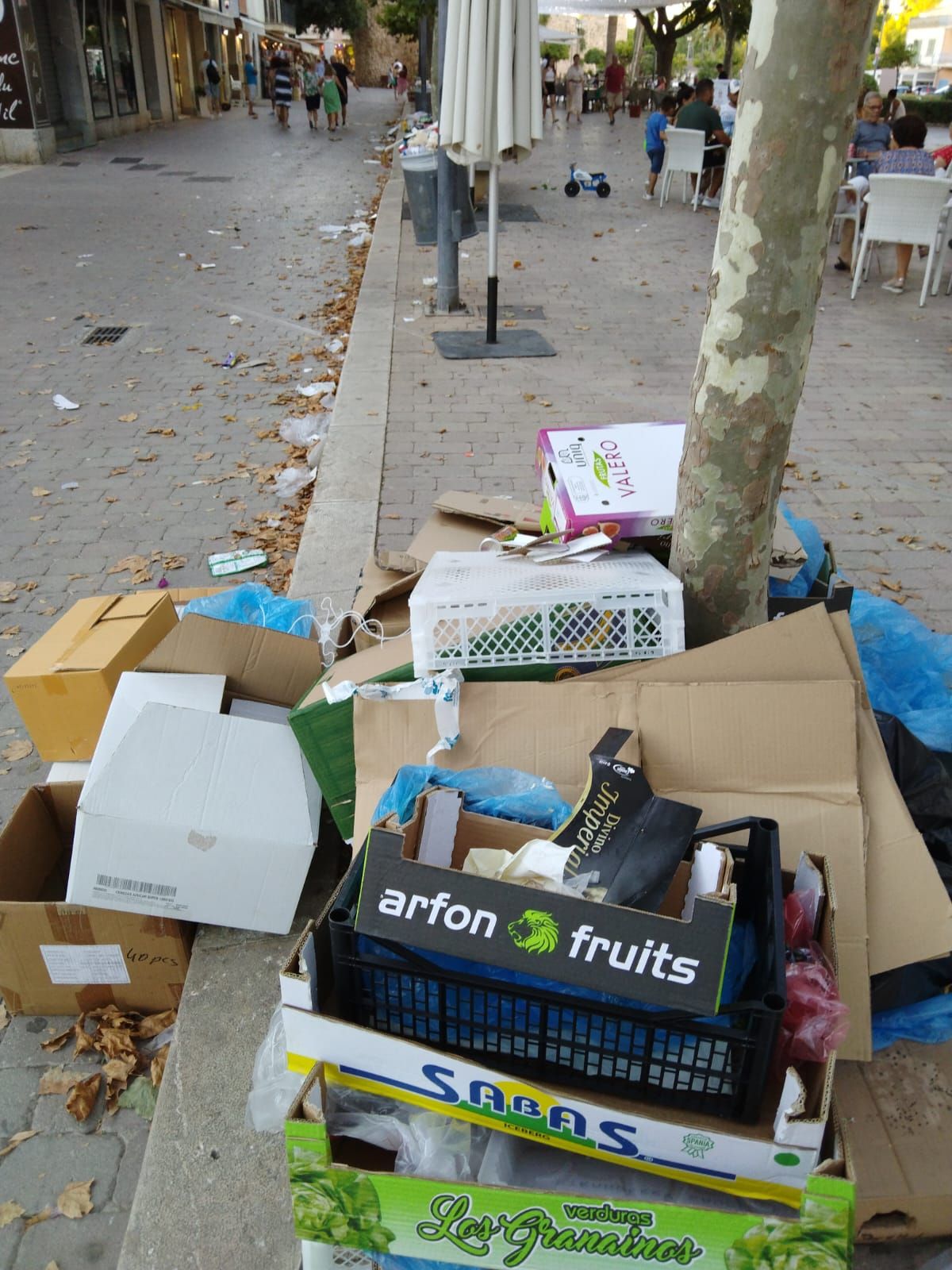 Alcúdia, llena de basura debido a la huelga de limpieza