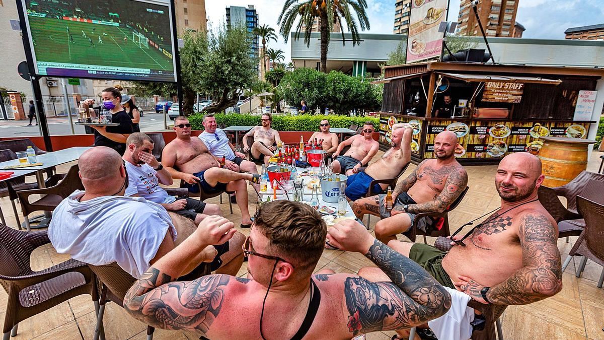 La terraza de uno de los hoteles de Benidorm.