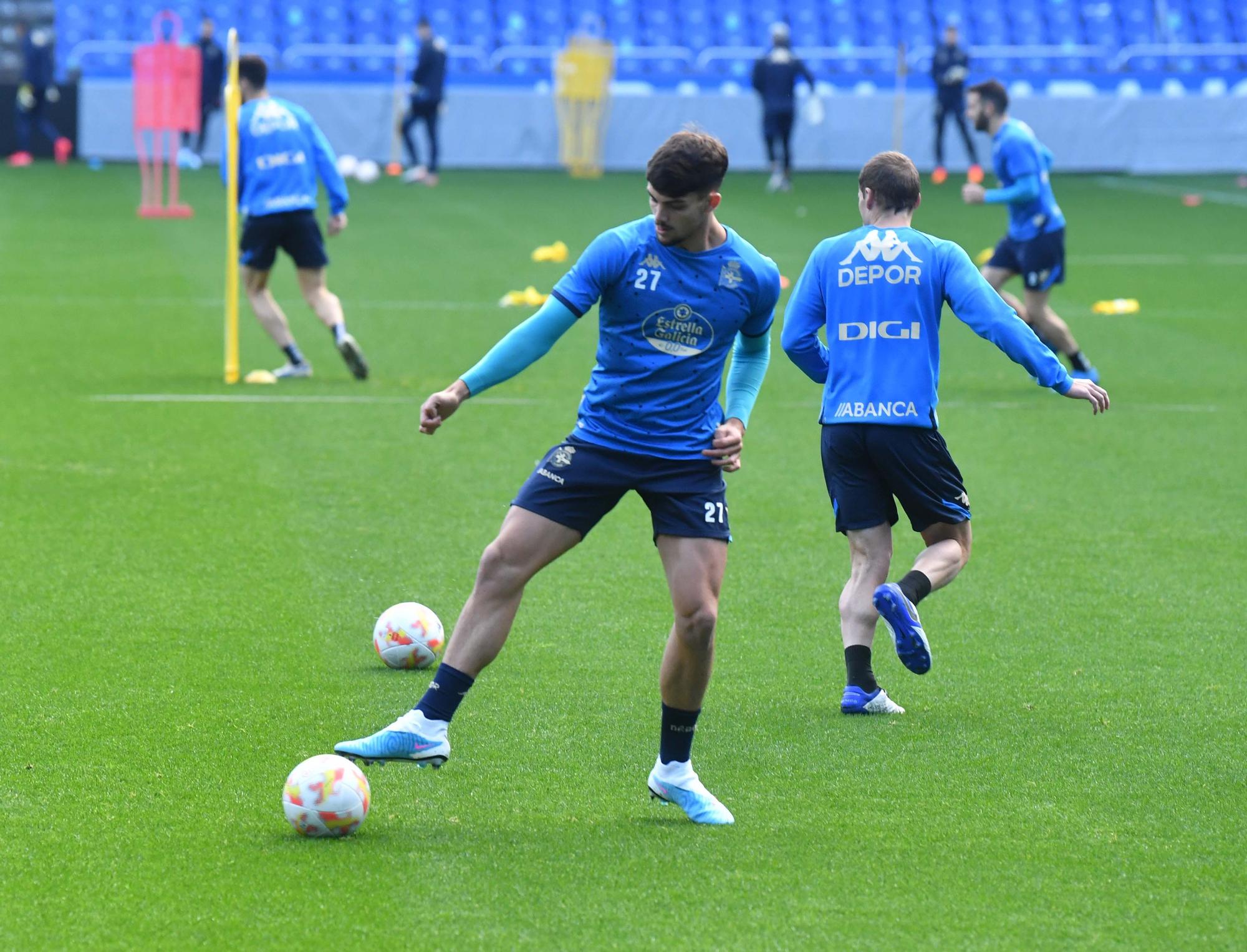 El Dépor prepara en Riazor su encuentro ante el Rayo Majadahonda