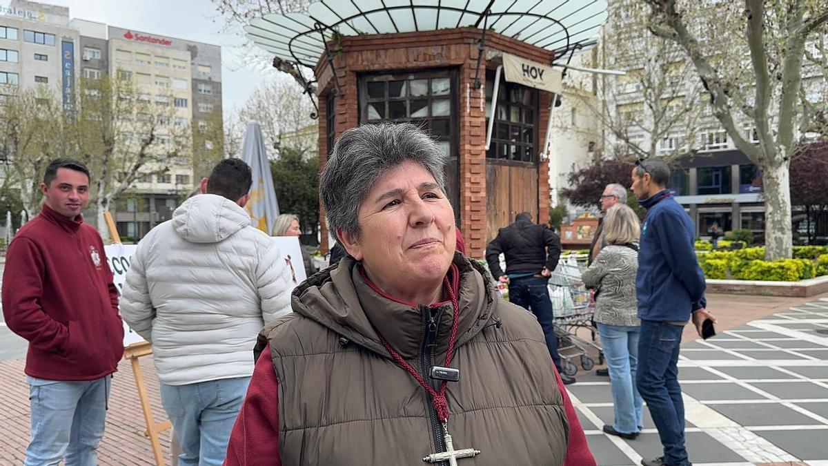 Teresa Pacheco, hermana mayor de la cofradía de la Vera Cruz de Badajoz.