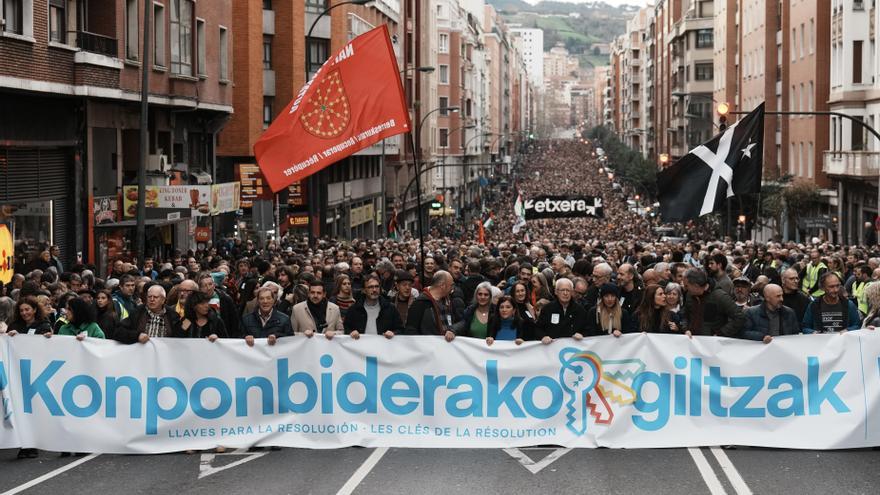 ERC, Junts, la ANC y la CUP se unen a la manifestación por los presos de ETA en Bilbao