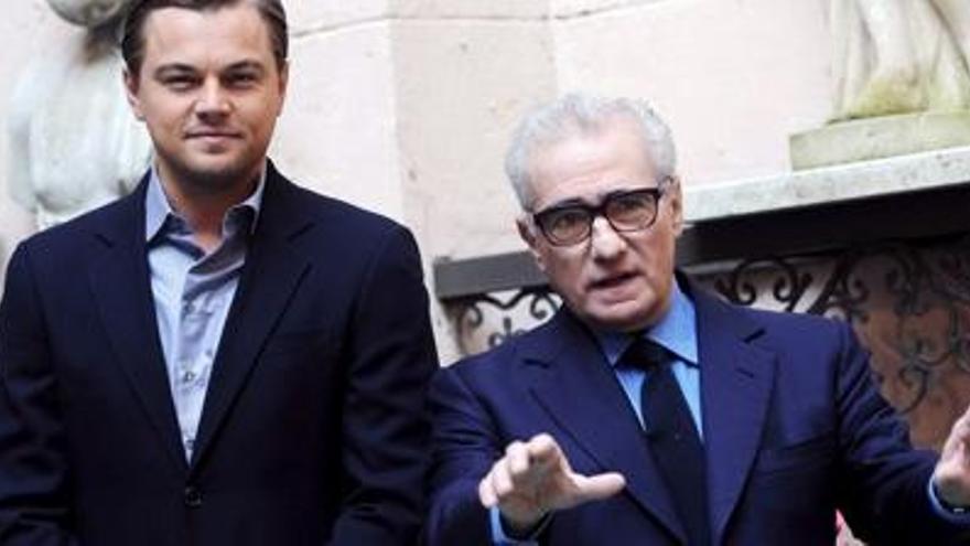 Leonardo DiCaprio al costat de Scorsese.