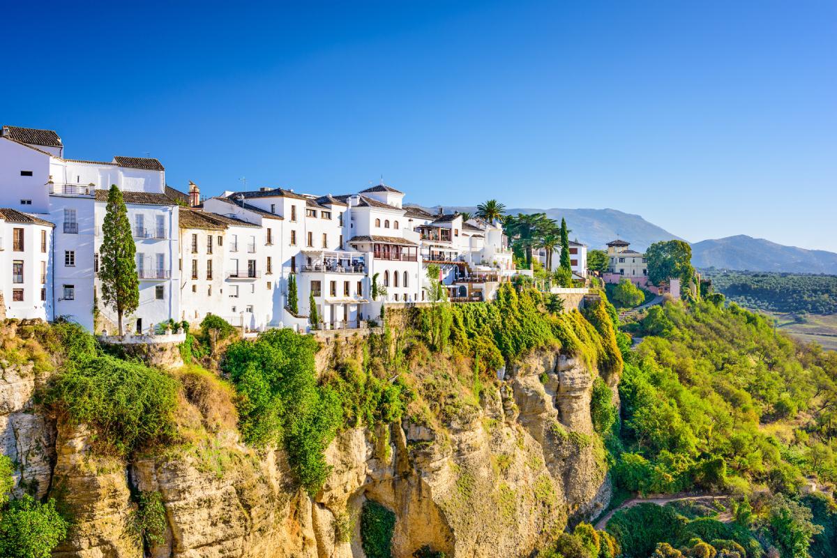 Casas colgadas en Ronda (Málaga)