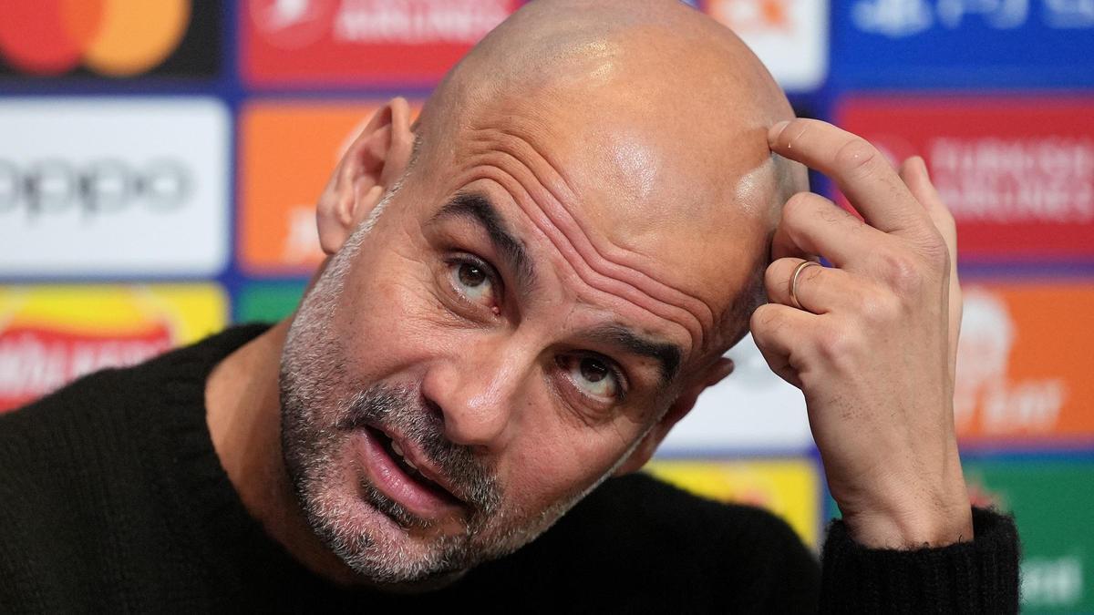 Pep Guardiola, entrenador del Mancherster City, en la previa al duelo contra el Real Madrid.