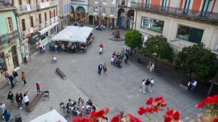 Plaza de Curros Enríquez en Pontevedra, donde ocurrieron los hechos.