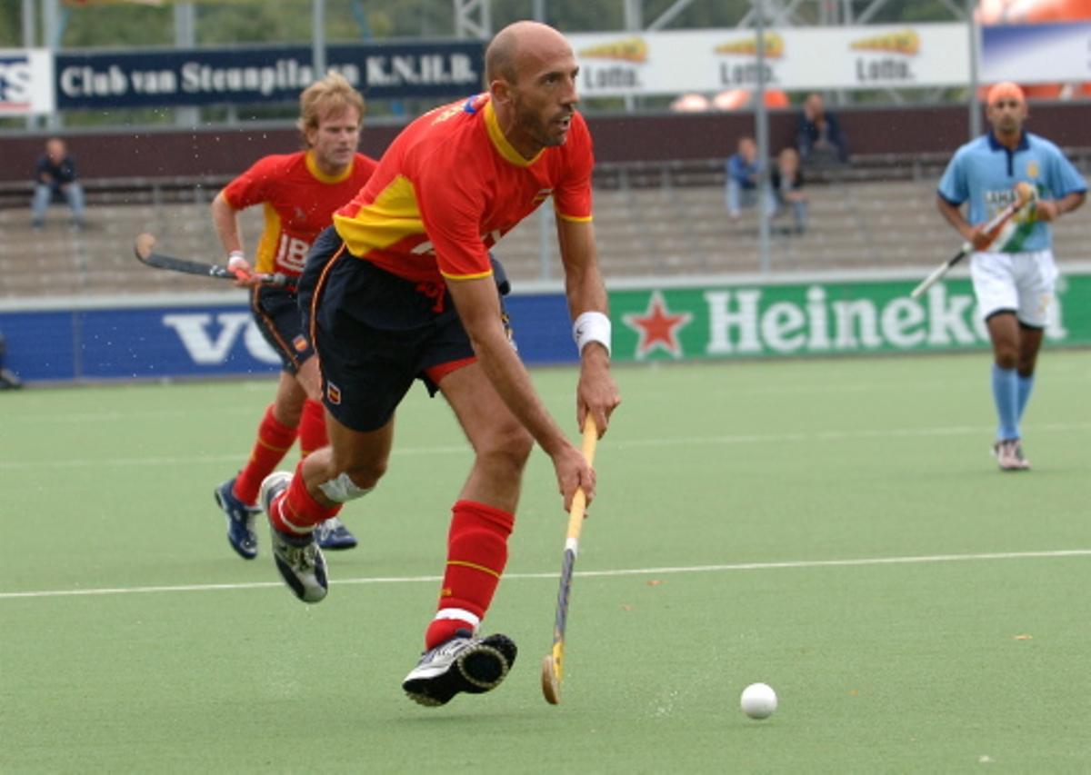 Juan Escarré, con la selección española.