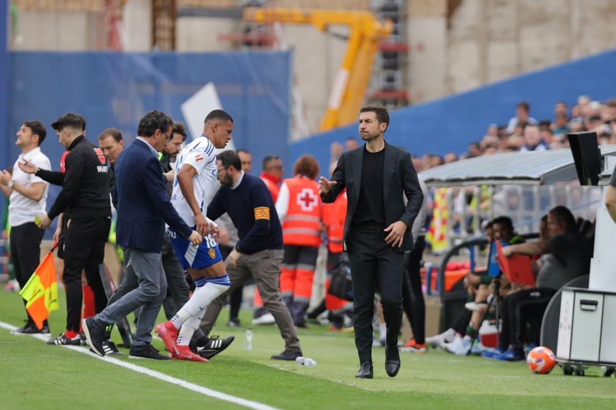Gabi, en el partido ante el Eibar en La Romareda.