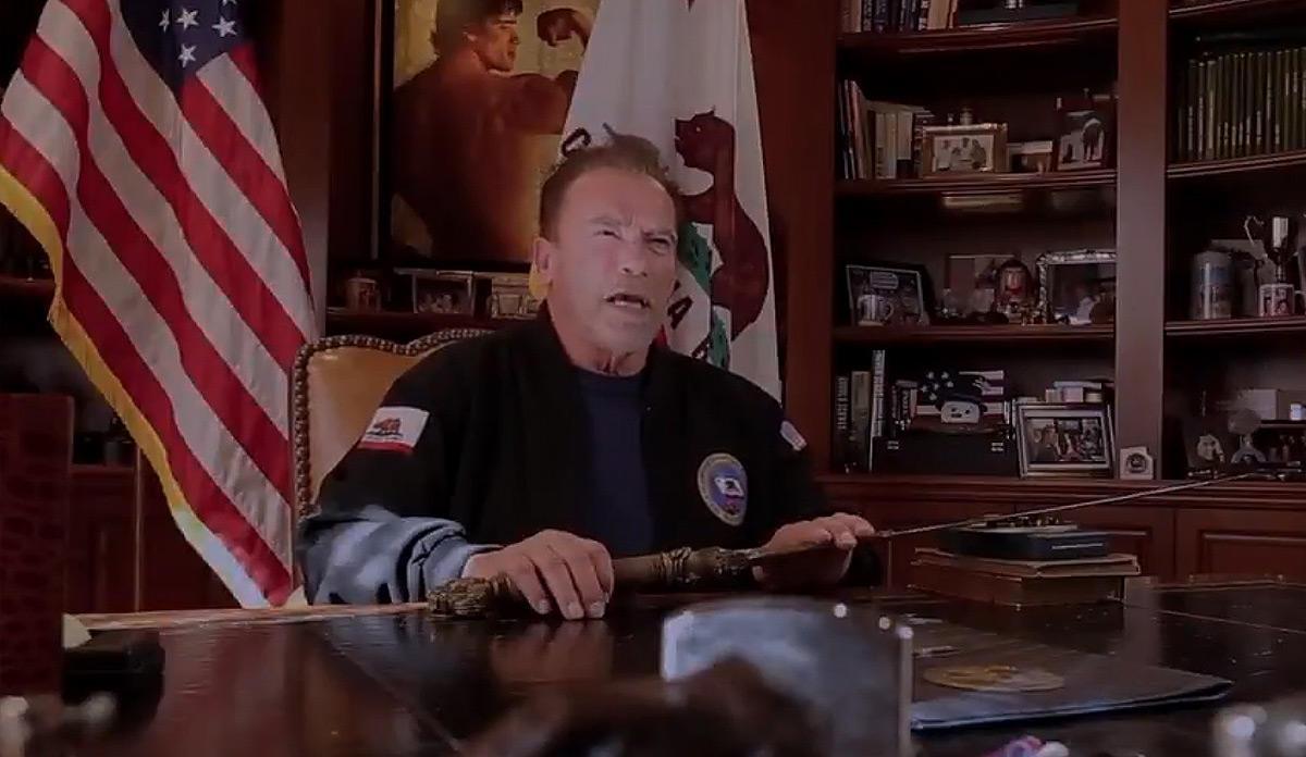 Arnold Schwarzenegger, en el vídeo que ha publicado en Twitter.