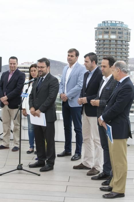 02.05.19. Las Palmas de Gran Canaria. Elecciones 26M. El candidato del Partido Popular a presidente de Canarias, Asier Antona, presenta su programa electoral para los próximos cuatro años, junto al vicesecretario general de Estudios y Programas de su partido Jorge Rodríguez . Hotel BEx Foto Quique Curbelo  | 02/05/2019 | Fotógrafo: Quique Curbelo