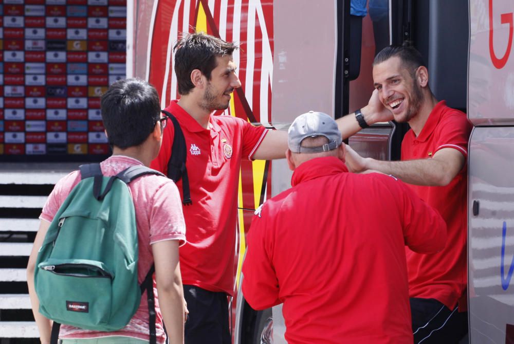 L'expedició del Girona FC surt cap a Pamplona