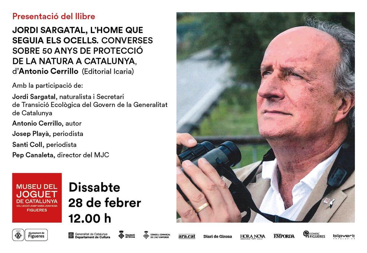 Cartell de presentacio del llibre en un acte obert a tothom