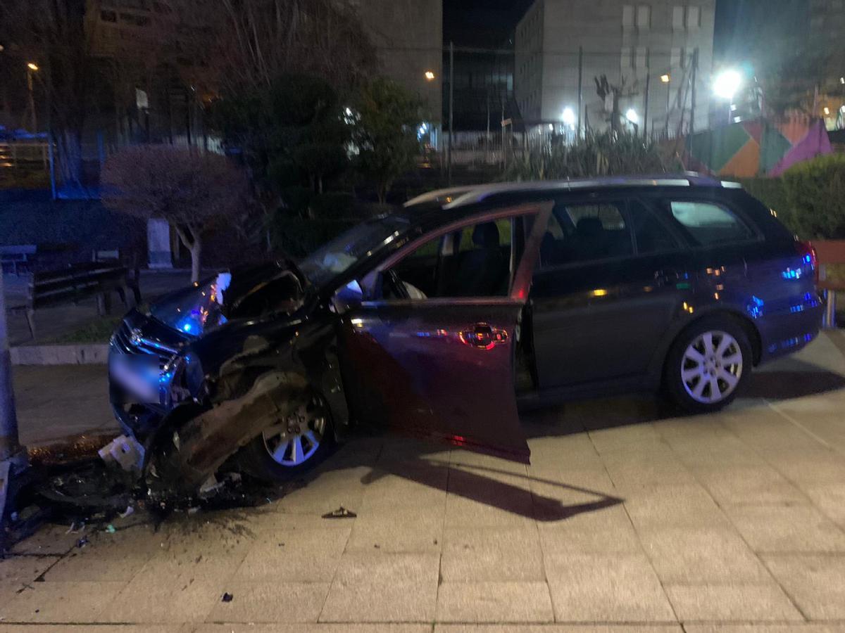 Aparatoso accidente en las fuentes de Aragón de Vigo