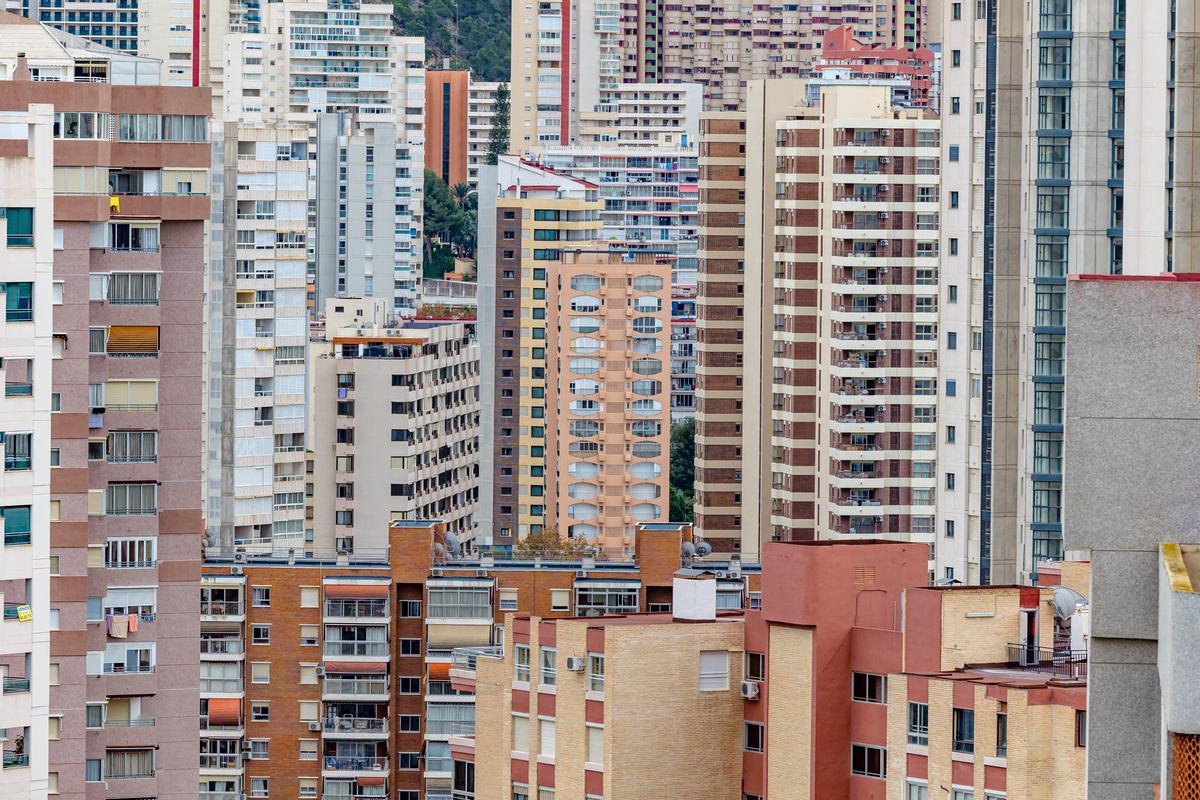 Bloques de viviendas en Benidorm.