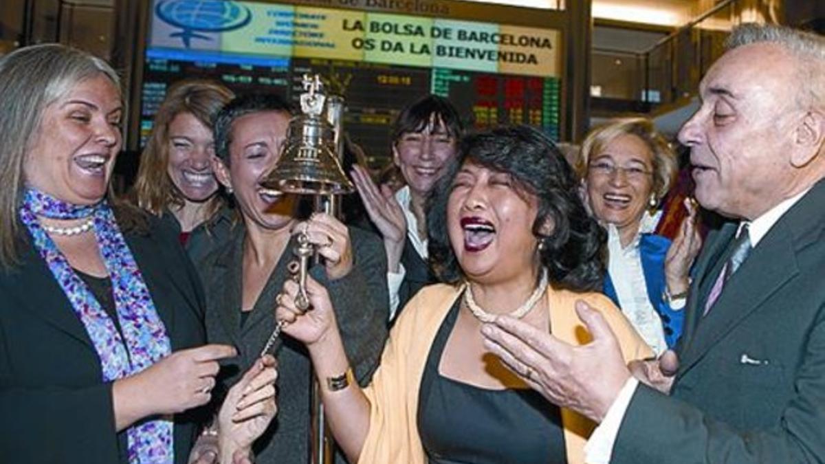 La bolsa 8 Maite Fandos, Montse Gatell, Irene Natividad y Joan Hortalà.