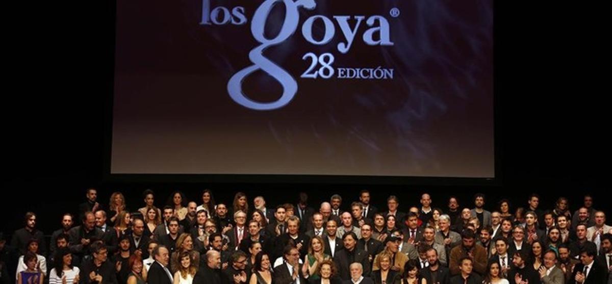Foto de família dels nominats als Premis Goya 2014. Foto de família dels nominats als Premis Goya 2014.