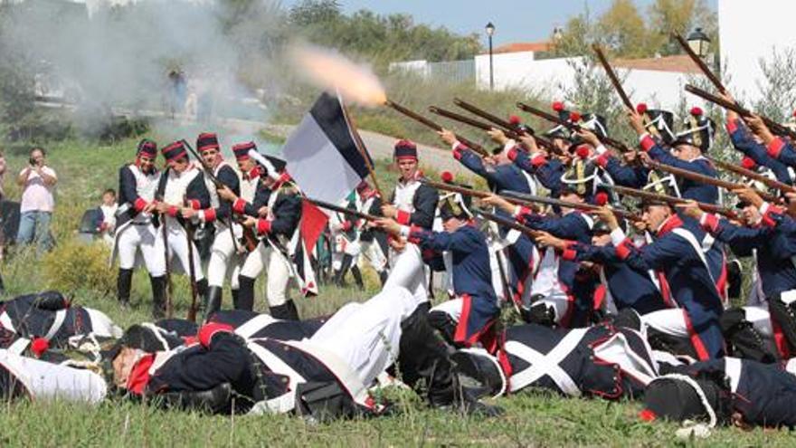 Las tropas francesas en plena batalla.