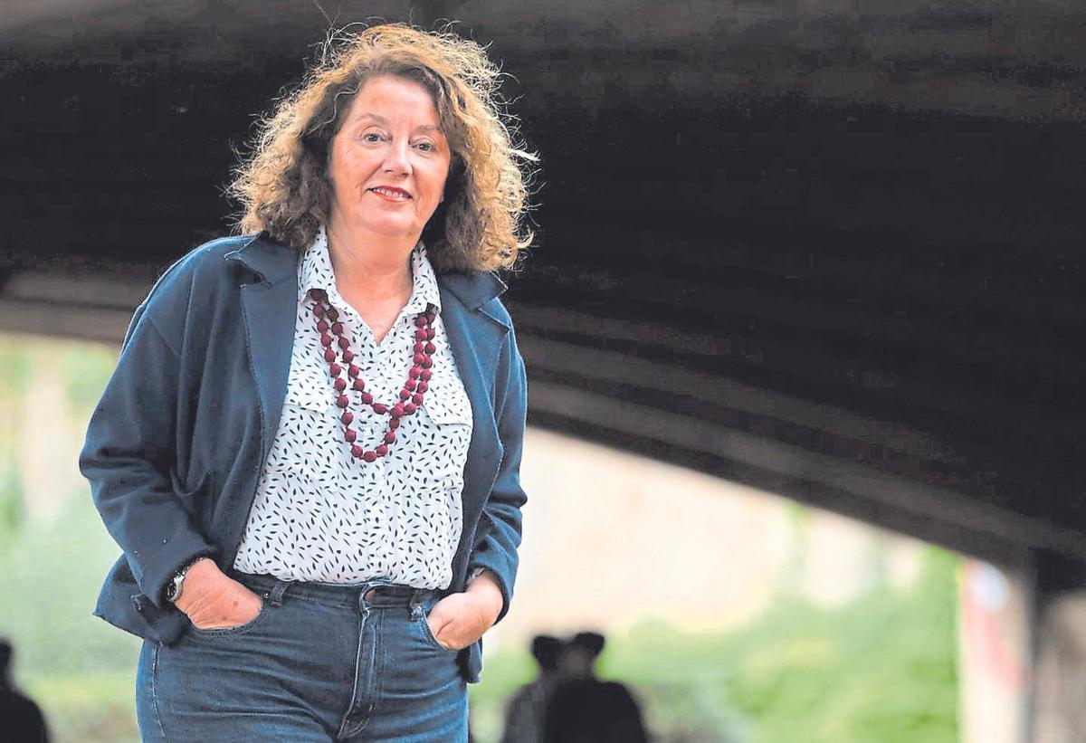 Carmen Peset, nieta del rector Peset, ayer en València.