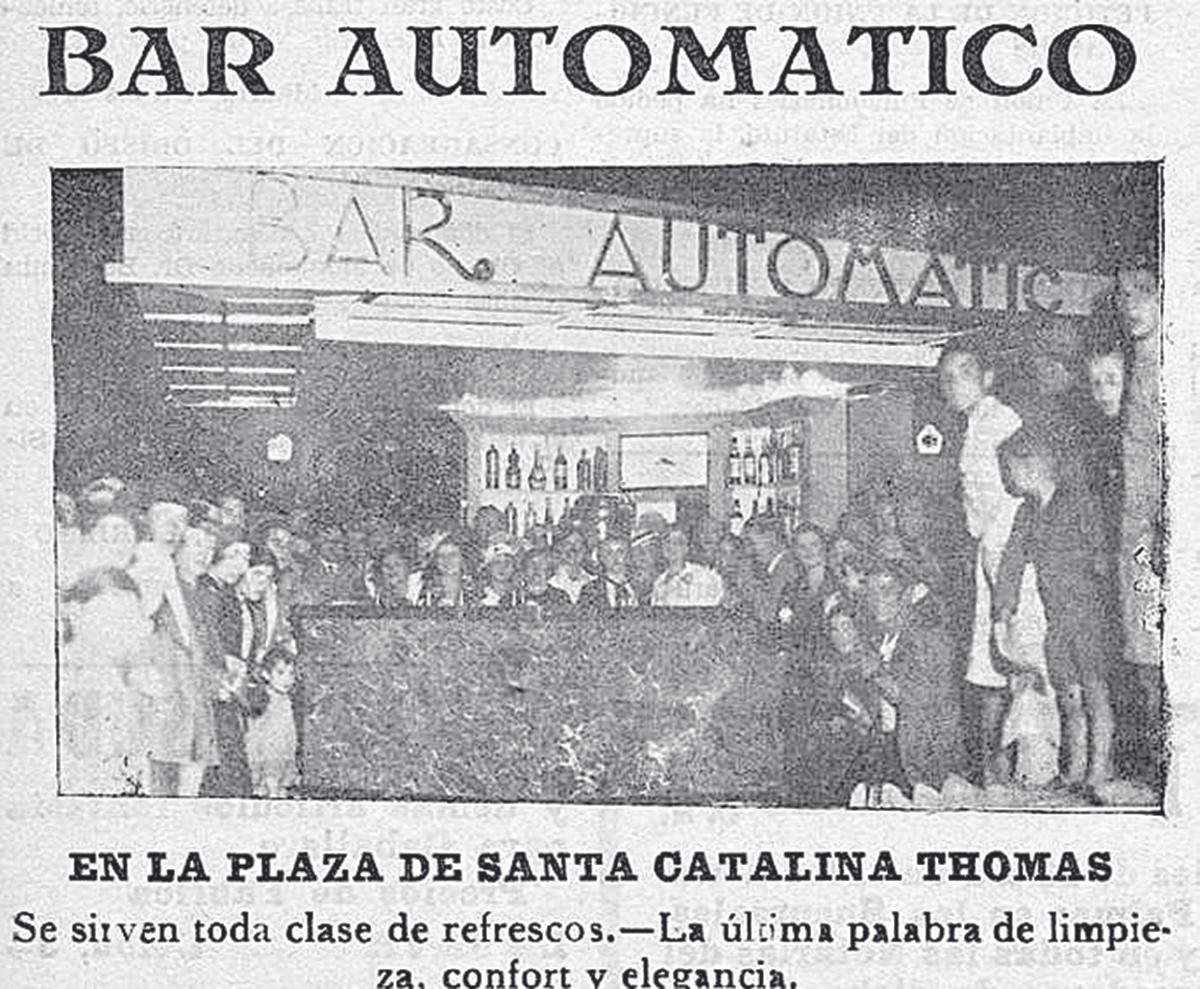 Anuncio del Bar Automatic (hoy Alaska) (La Almudaina, 1935)