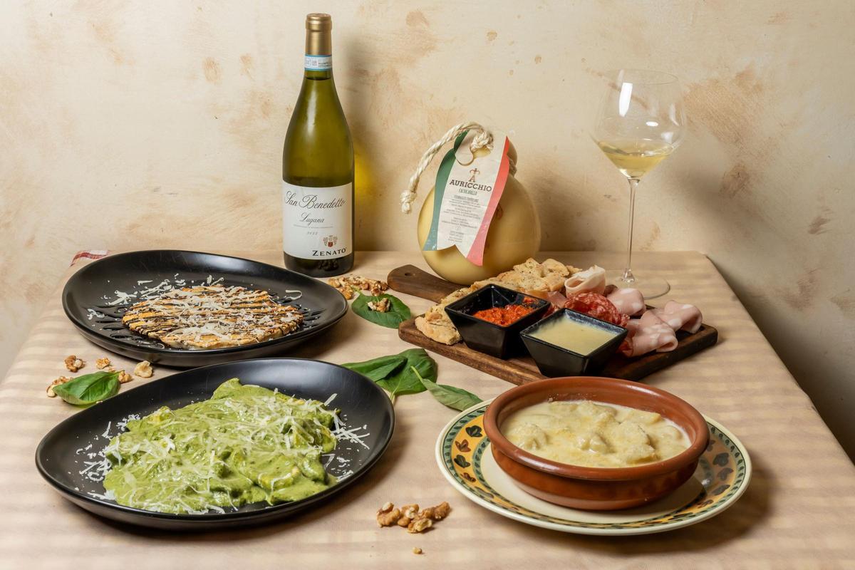 Las tres recetas del restaurante Pagus elaboradas con queso 'caciocavallo'.