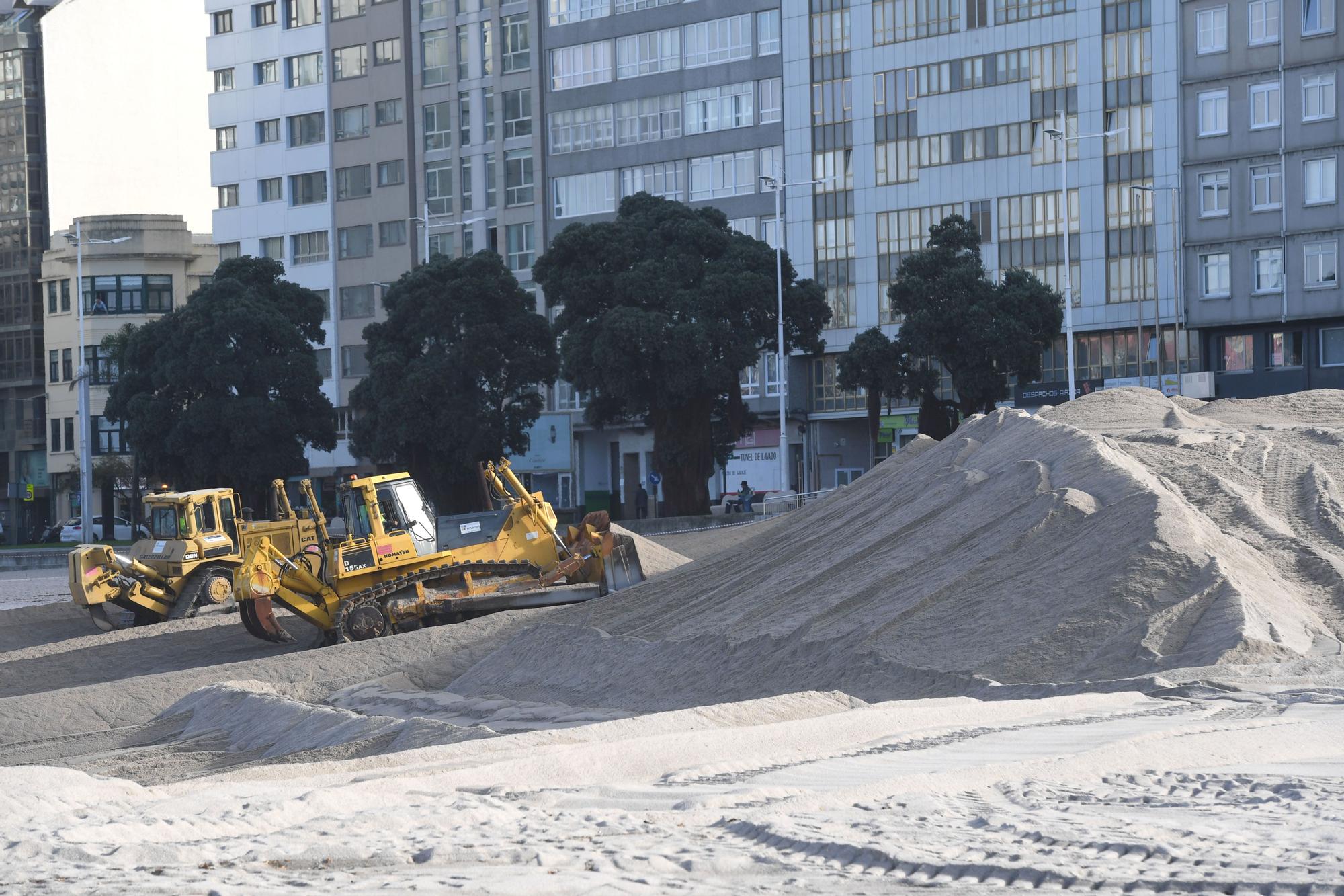 Las dunas de Riazor protegerán el paseo de los temporales