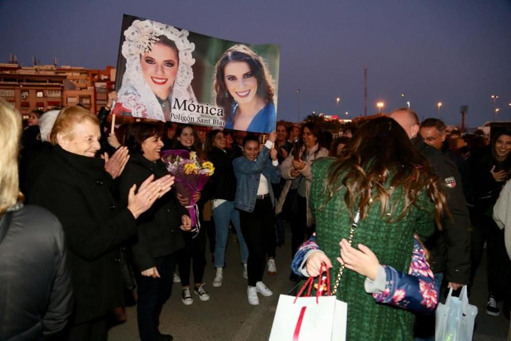 Las candidatas llegan a Alicante después de haber promocionado las Hogueras en Fitur.