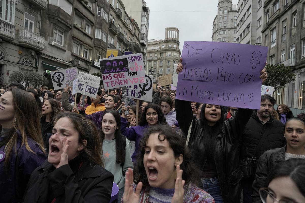 Manifestación 8M en Vigo.