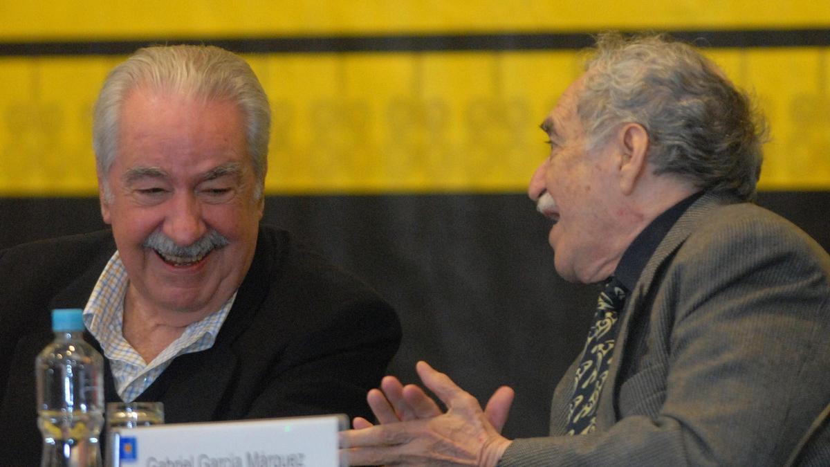Álvaro Mutis y Gabriel García Márquez, fotografiados en Guadalajara (México) en 2007