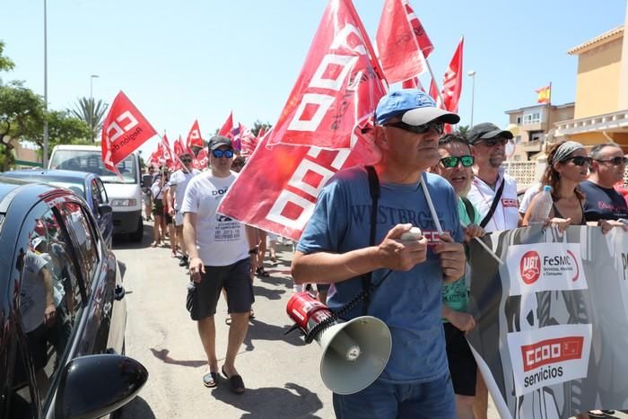 Protesta del sector de la hostelería en La Manga