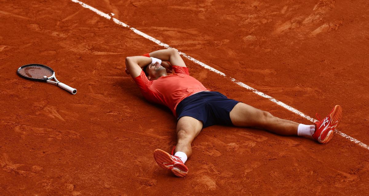 Djokovic sobre la arcilla tras ganar su 23 título de Grand Slam