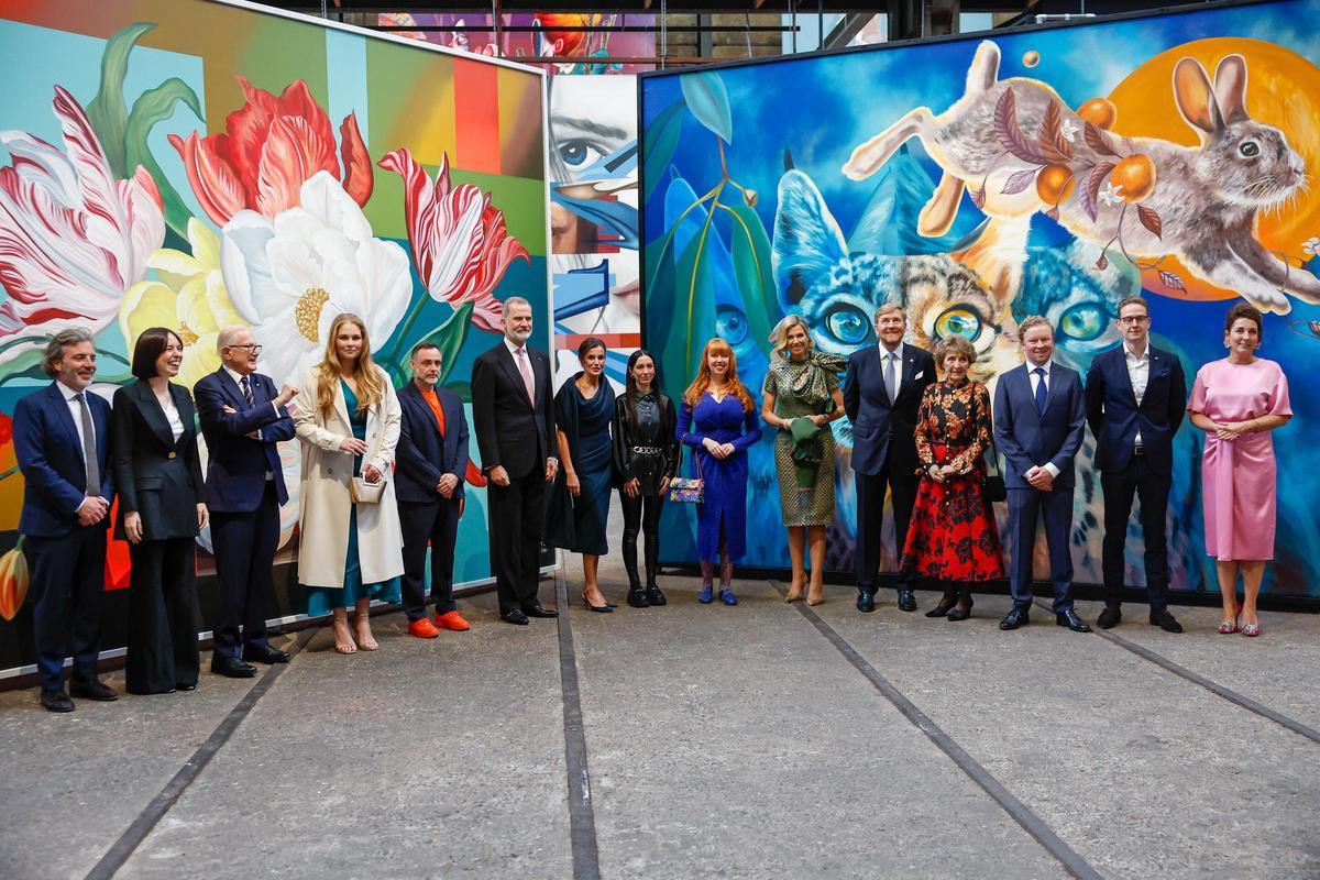 El rey Felipe VI y la reina Letizia, en su último acto en Amsterdam