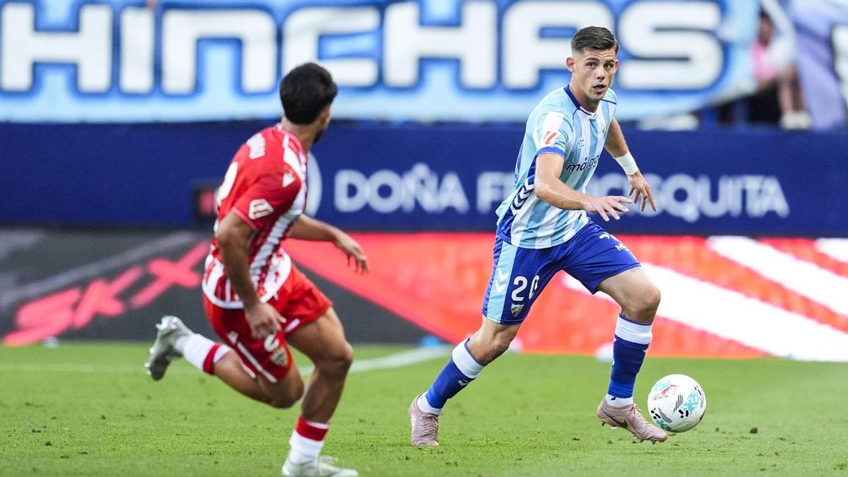 Javi Montero, con el Málaga