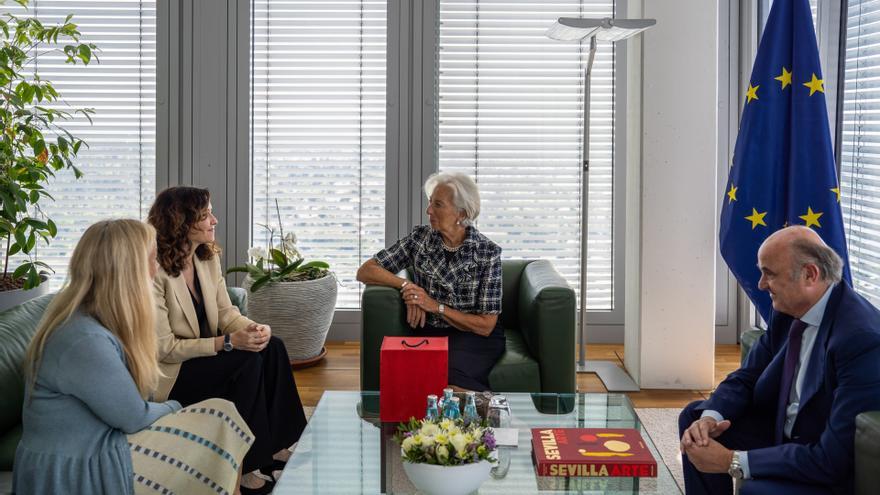 Ayuso se reúne con Christine Lagarde en la sede del Banco Central Europeo