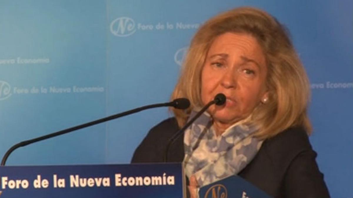 Consuelo Madrigal, en la seva intervenció al Foro Nueva Economía.