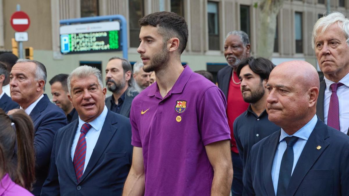 Laporta y Joan Garcia, en los actos de la Diada de Catalunya