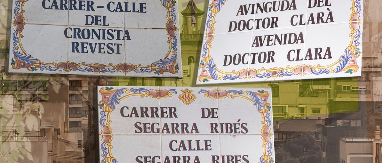 Calles dedicadas a Segarra Ribés, Luis Revest y el doctor Clará en Castelló.