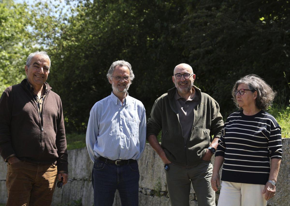 De izquierda a derecha, José Ramón Ojea, Santiago Fraga, Fernando Lahuerta y Carmela García.